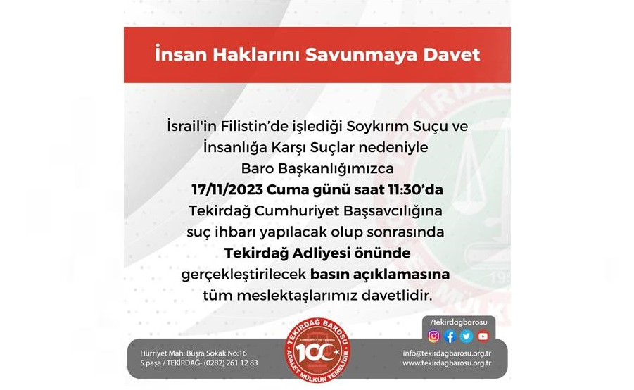 Basın açıklaması 17.11.2023