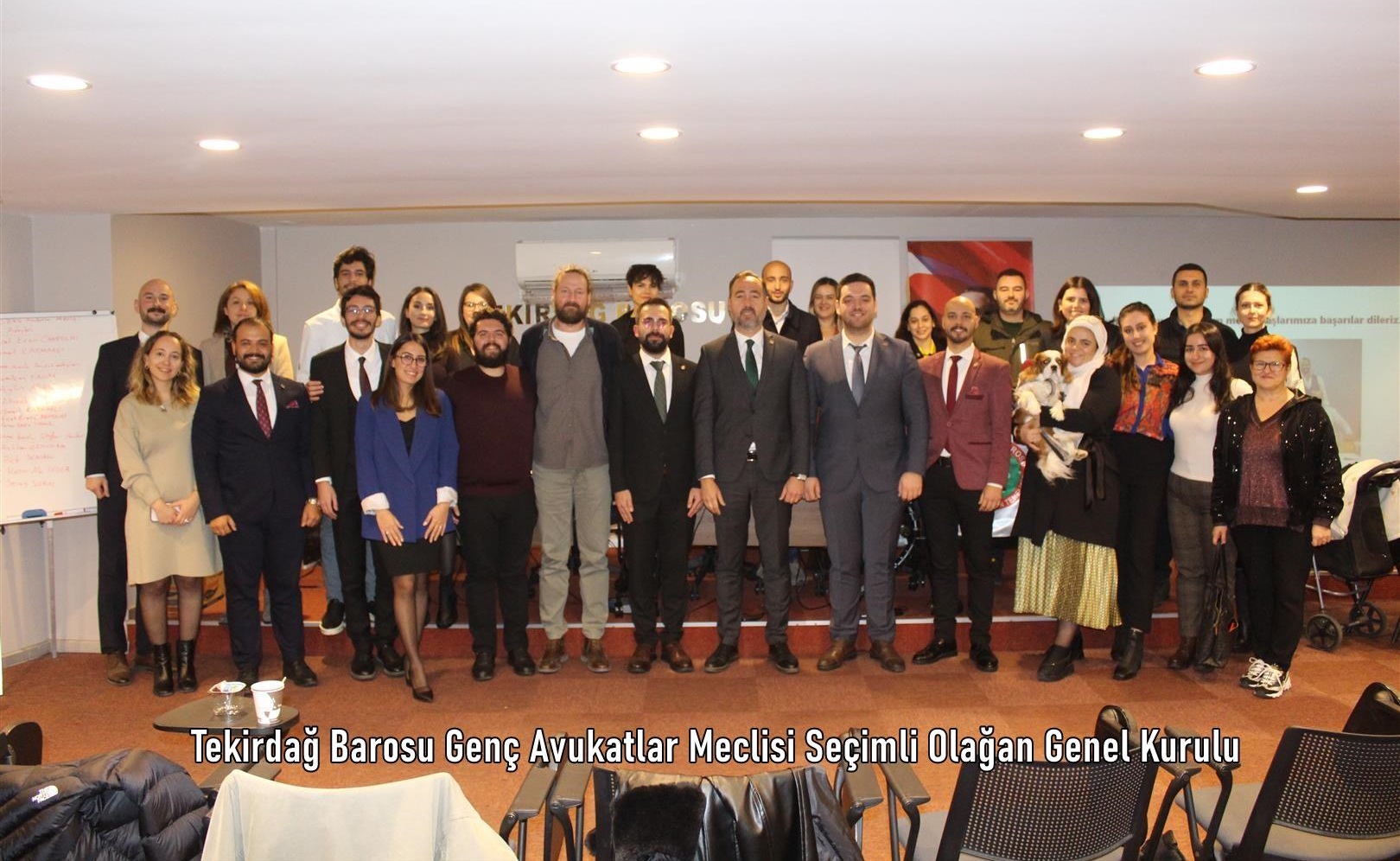 Tekirdağ Barosu Genç Avukatlar Meclisi Seçimli Olağan Genel Kurulu Tekirdağ Barosu Hizmet Binası Konferans Salonunda gerçekleşti.