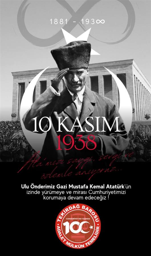 10 Kasım Atatürk'ü Anma Günü