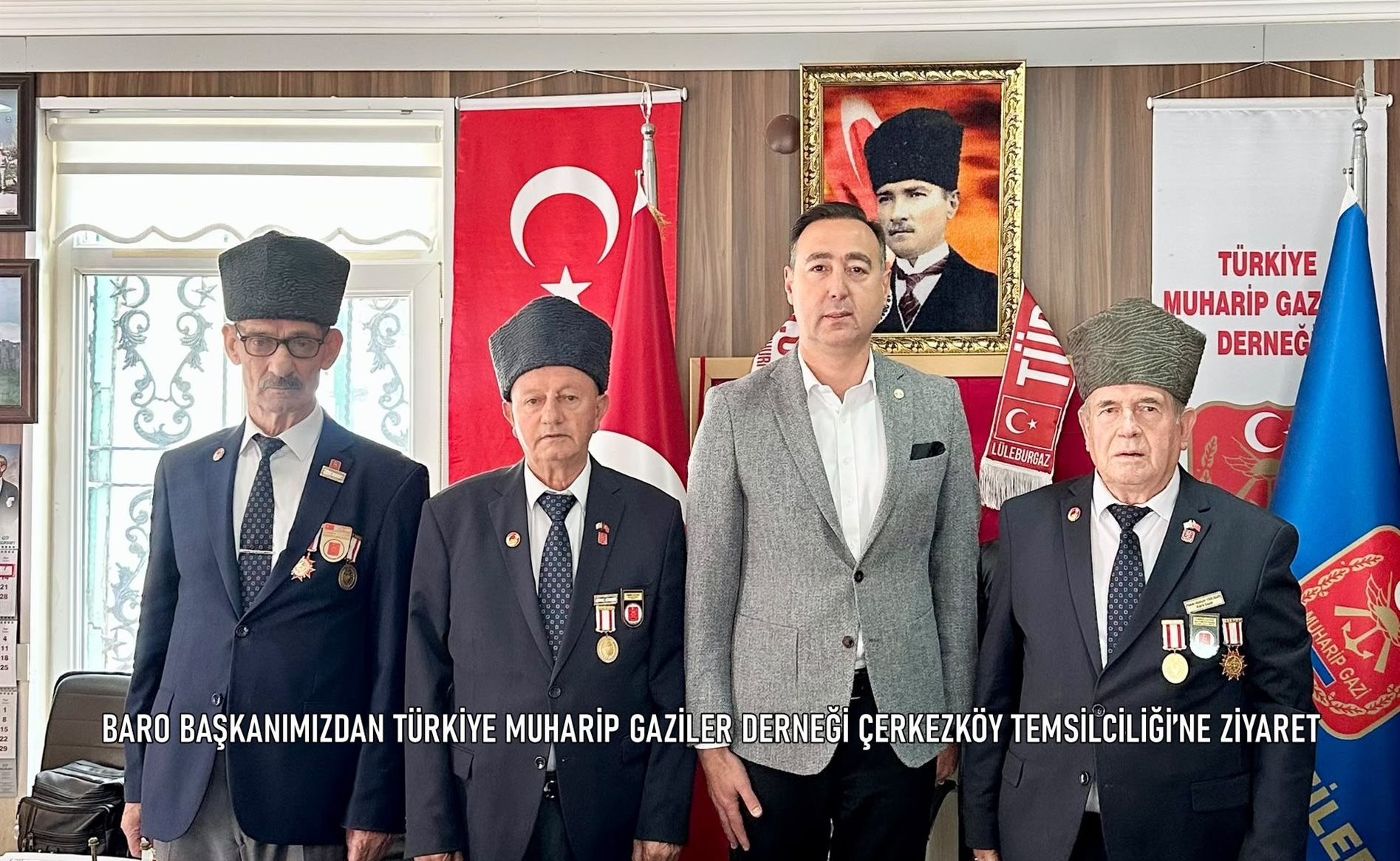 BARO BAŞKANIMIZDAN TÜRKİYE MUHARİP GAZİLER DERNEĞİ ÇERKEZKÖY TEMSİLCİLİĞİ’NE ZİYARET