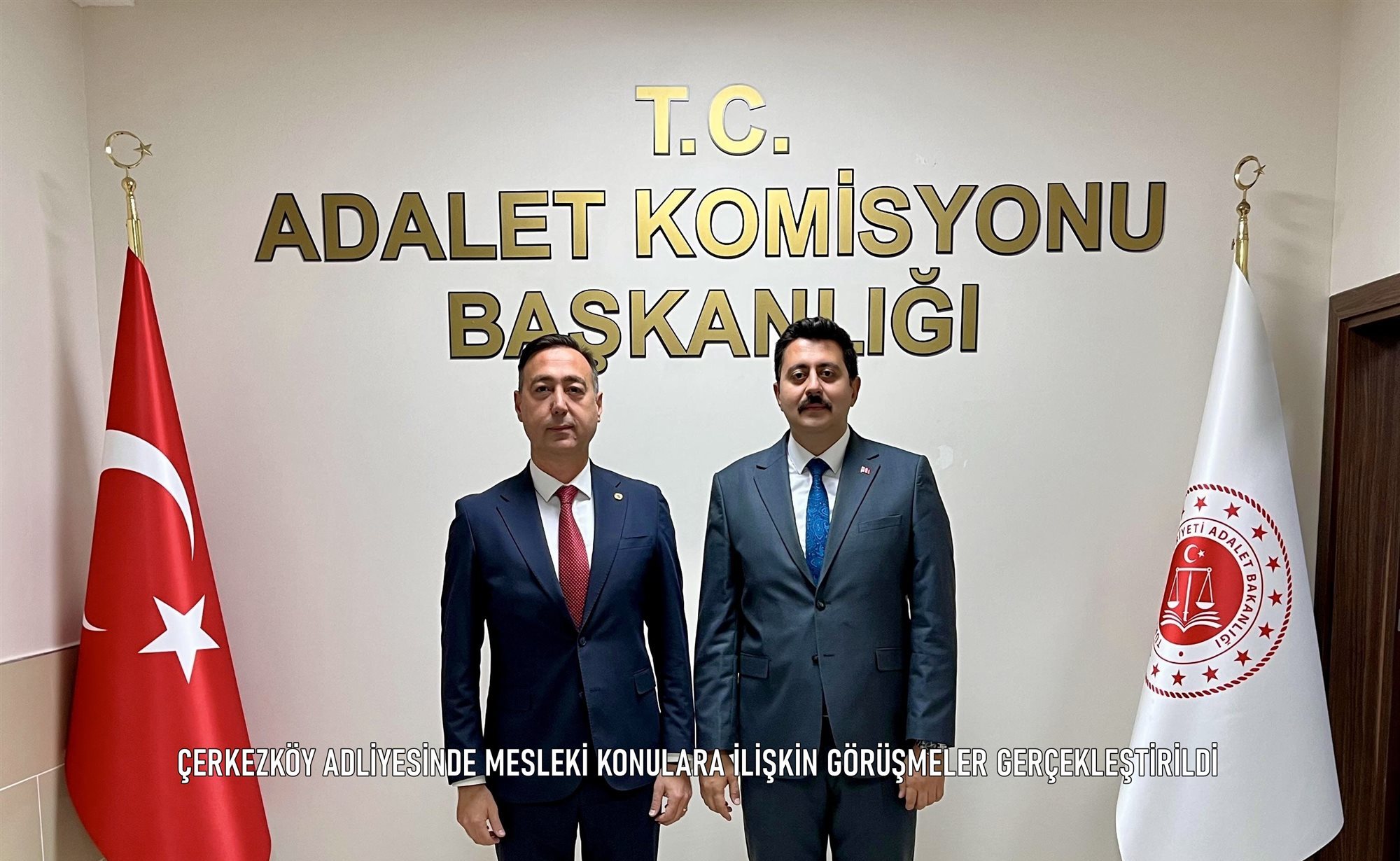 ÇERKEZKÖY ADLİYESİNDE MESLEKİ KONULARA İLİŞKİN GÖRÜŞMELER GERÇEKLEŞTİRİLDİ 