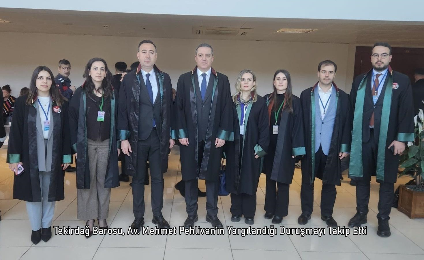 Tekirdağ Barosu, Av. Mehmet Pehlivan’ın Yargılandığı Duruşmayı Takip Etti