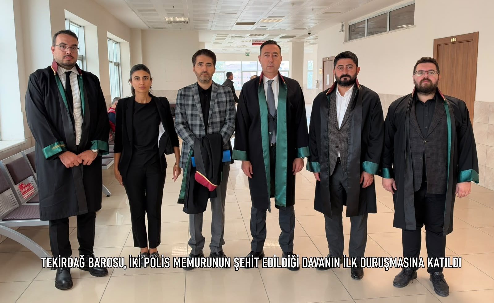 TEKİRDAĞ BAROSU, İKİ POLİS MEMURUNUN ŞEHİT EDİLDİĞİ DAVANIN İLK DURUŞMASINA KATILDI