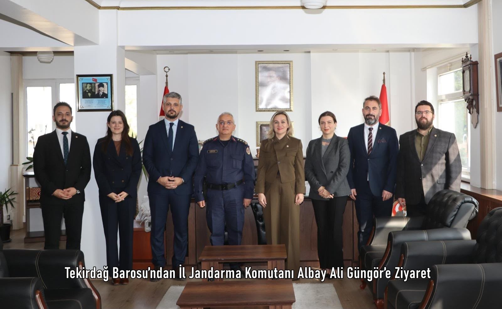Tekirdağ Barosu’ndan İl Jandarma Komutanı Albay Ali Güngör’e Ziyaret