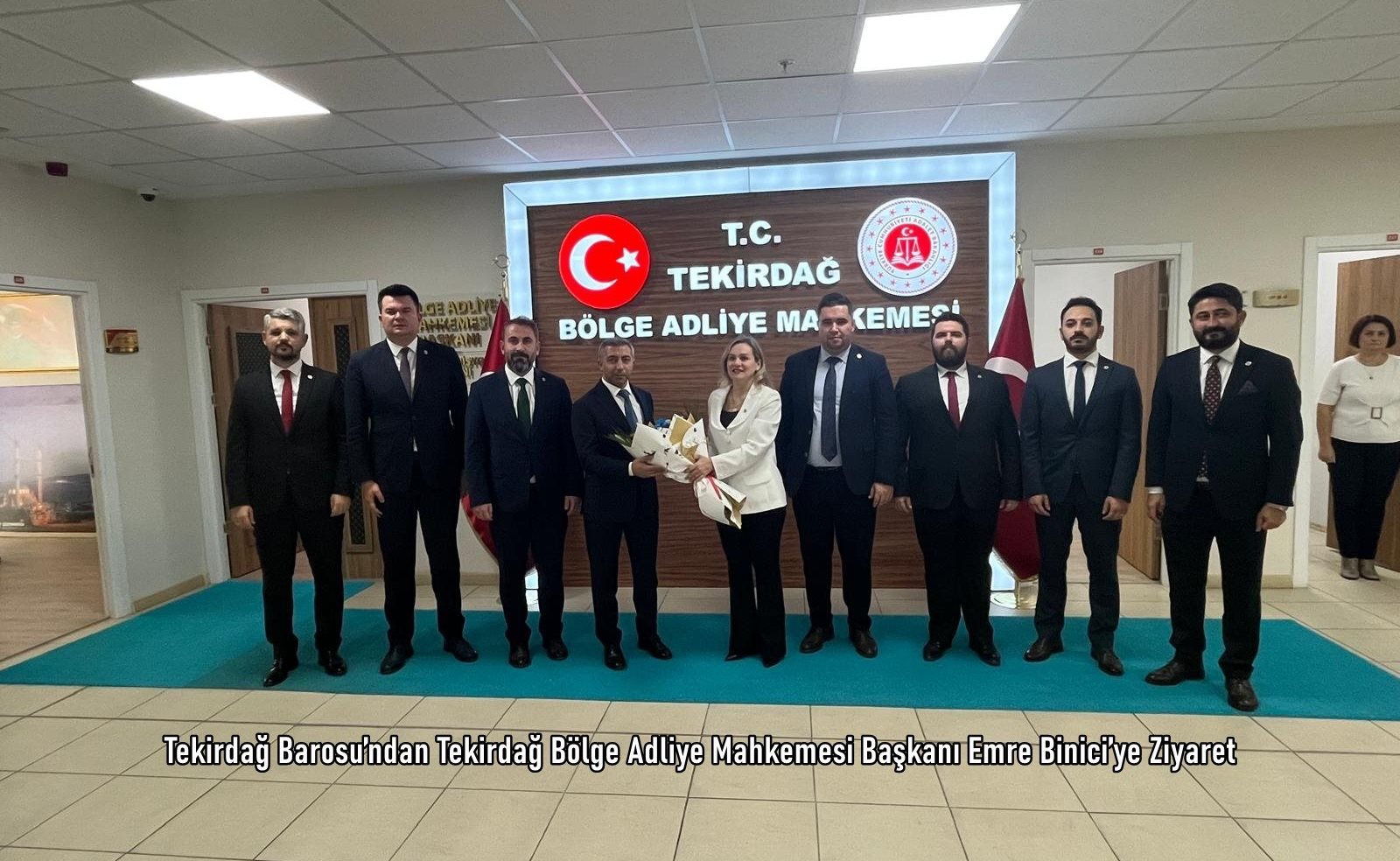 Tekirdağ Barosu’ndan Tekirdağ Bölge Adliye Mahkemesi Başkanı Emre Binici’ye Ziyaret