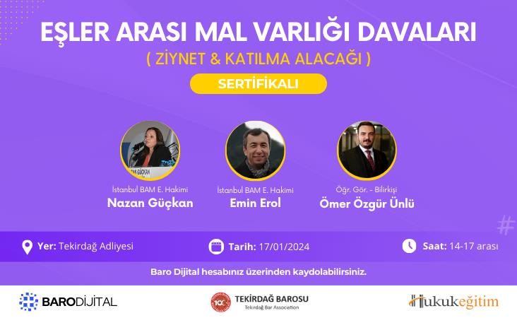 Eşler Arası Mal Varlığı Davaları Eğitimi