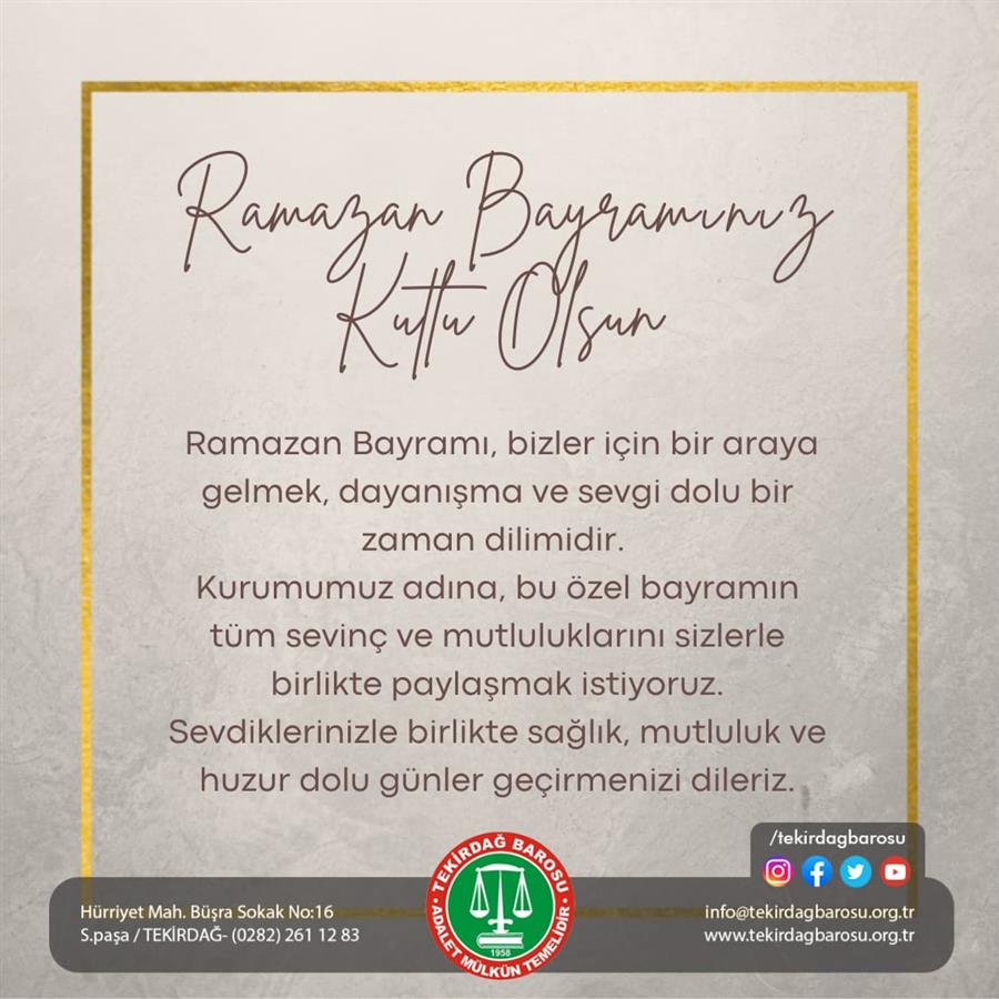 Bayramınız Kutlu Olsun