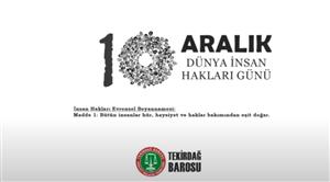 10 Aralık Dünya İnsan Hakları Günü