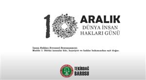 10 Aralık Dünya İnsan Hakları Günü