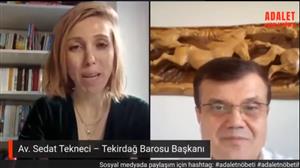 100. Adalet Nöbetinde Tekirdağ Barosu Başkanı Av. Sedat Tekneci'nin konuşması